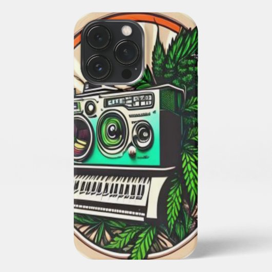 gift for music&weed lovers iPhoneケース (裏面)
