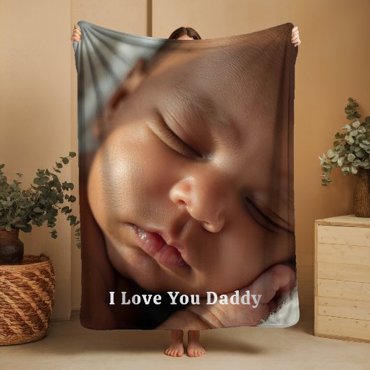 Gift for New Daddy Sherpa Blankets Baby Photograph シェルパブランケット