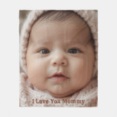 Gift for New Mommy Fleece Blanket Baby Photograph フリースブランケット (正面)