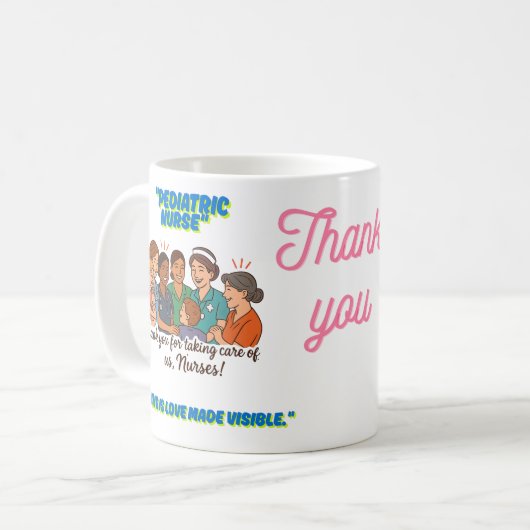 Gift for Nurses Week Mug コーヒーマグカップ (正面左)