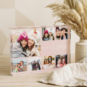 Gift For Soul Sisters 7 Photo CollageハートBFF フォトブロック