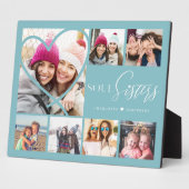 Gift For Soul Sisters 7 Photo CollageハートBFF フォトプラーク (側面)