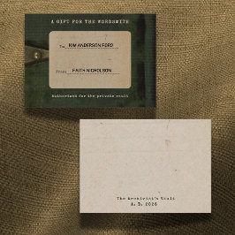 Gift for the Wordsmith Graduation Gift Insert ノートカード