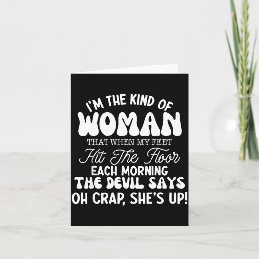 Gift For Women Motivational Quote Confident Woman カード (正面)