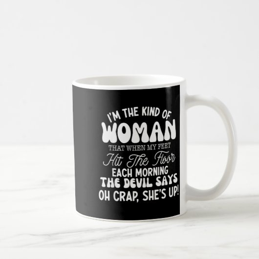 Gift For Women Motivational Quote Confident Woman  コーヒーマグカップ (右)