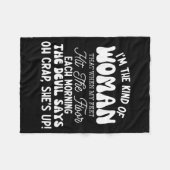 Gift For Women Motivational Quote Confident Woman フリースブランケット (正面(横))