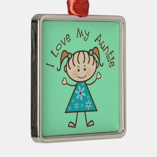 Gift I Love My叔母さんの伯母さんオーナメントの記念品 メタルオーナメント (右)