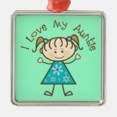 Gift I Love My叔母さんの伯母さんオーナメントの記念品 メタルオーナメント (正面)