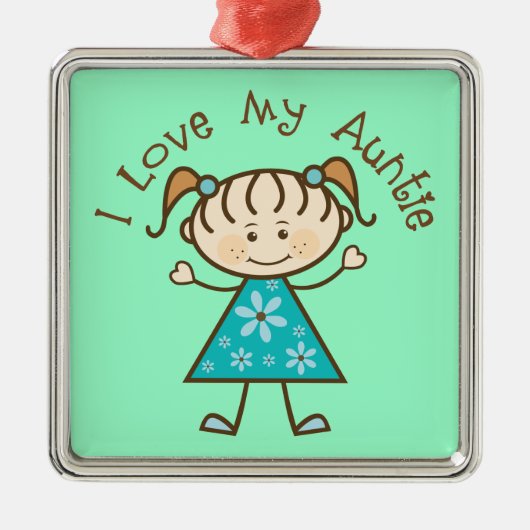 Gift I Love My叔母さんの伯母さんオーナメントの記念品 メタルオーナメント (正面)