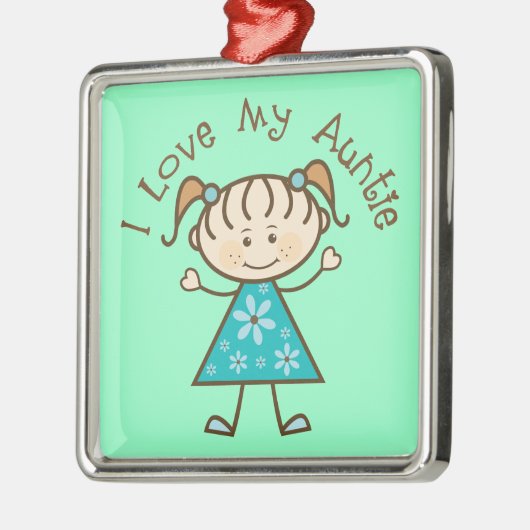 Gift I Love My叔母さんの伯母さんオーナメントの記念品 メタルオーナメント (左)