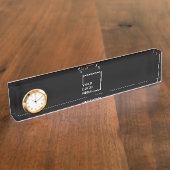 Gift Idea, Personalized Birthday Present Template デスクネームプレート (側面)