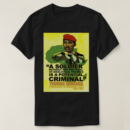 Gift Idea Thomas Revolutionary Sankara Funny Graph Tシャツ (デザイン正面)