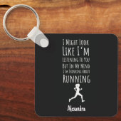 Gift Ideas For Female Runners Funny Personalized キーホルダー (正面)