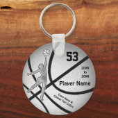 Gift Ideas for Girls Basketball Team, PERSONALIZED キーホルダー (正面)