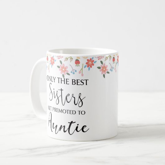 Gift Mugの新しい伯母さんのギフト姉妹|の伯母さん コーヒーマグカップ (正面左)