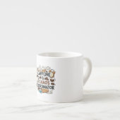 Gift Mug for Her – Caffeine & Chaos exprsso cup エスプレッソカップ (正面右)