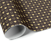 Gift package, wrapping paper with gold foil effect ラッピングペーパー (ロールコーナー)