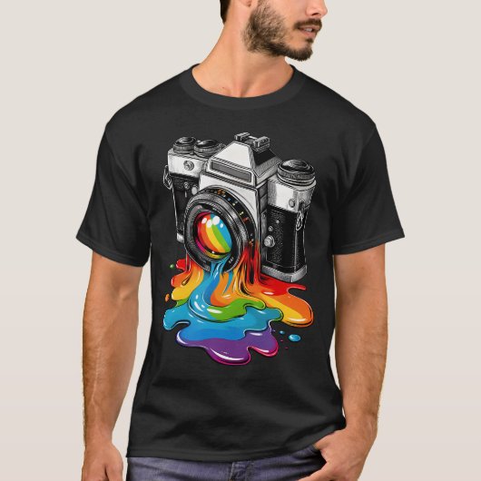 Gift Photographer Rainbow Photo Birthday Christmas Tシャツ (正面)