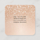 Gift Pink and White Glitter Modern Business card スクエア名刺 (裏面)