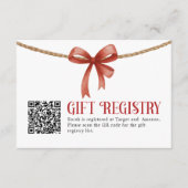  Gift QR Code Registry Card エンクロージャーカード (正面)