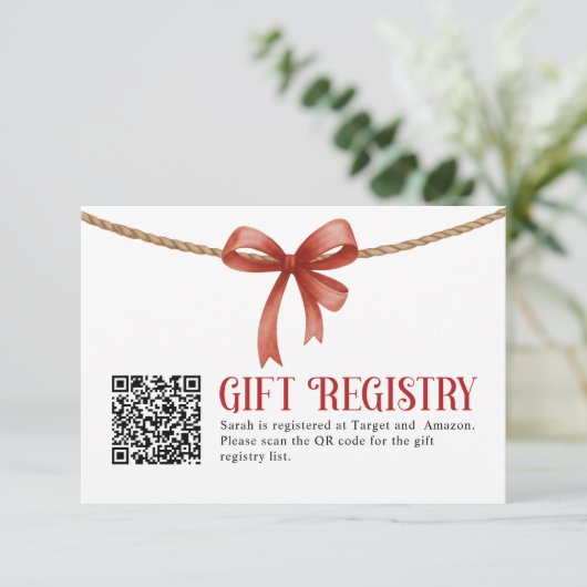  Gift QR Code Registry Card エンクロージャーカード (スタンド正面)