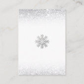 Gift Registry Snowflake Winter Baby Shower QR Code エンクロージャーカード (裏面)