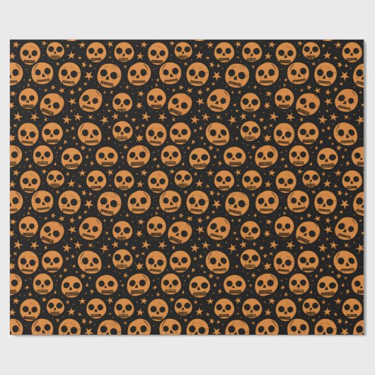 Gift Retro pumpkin design for Halloween ラッピングペーパー (フラット)
