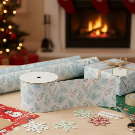 Gift Ribbon – Watercolor Eucalyptus & Pine グログランリボン