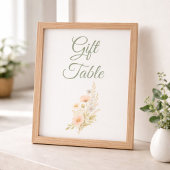 Gift Table Wildflower Bridal Shower Event Sign