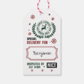 Gift Tag from Santa - Elf Inspected ギフトタグ (裏面)