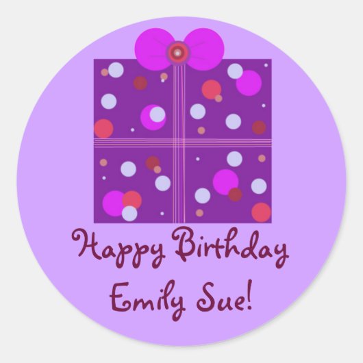 Gift Tag Sticker ラウンドシール (正面)