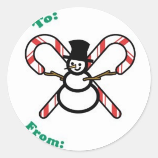 Gift Tag Sticker ラウンドシール (正面)