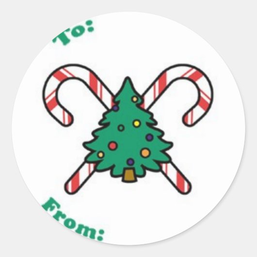Gift Tag Sticker ラウンドシール (正面)