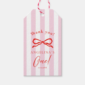  Gift Tags Baby's first birthday with soft pink. ギフトタグ