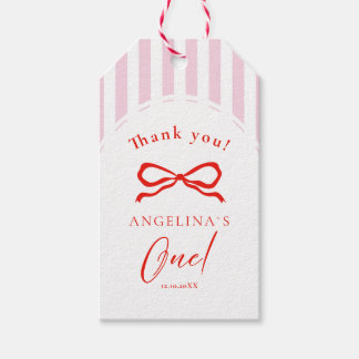  Gift Tags Baby's first birthday with soft pink. ギフトタグ