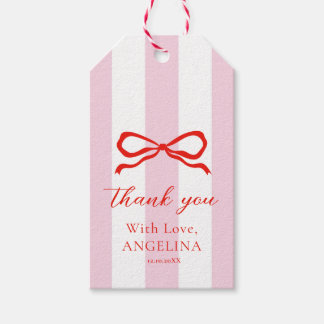  Gift Tags Baby's first birthday with soft pink. ギフトタグ