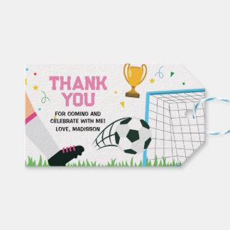 Gift Tags Thank You Card Soccer Sport Birthday ギフトタグ
