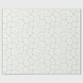 Gift Wrap | White Flowers Light Blue Baby ラッピングペーパー (フラット)