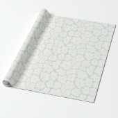 Gift Wrap | White Flowers Light Blue Baby ラッピングペーパー (アンロールド)