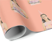 Gift wrap with personalized faces ラッピングペーパー (ロールコーナー)