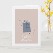 Gift you my Love Christmas Card カード (黄色い花)