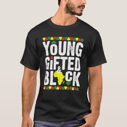 Gifted Young Black Dashiki African Pride History M Tシャツ (正面)
