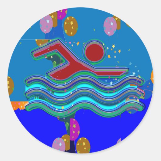 GiftPackグリーティングステッカー – 飾芸術的り ラウンドシール (正面)