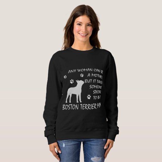 Giftsボストンテリアのお母さんのスエットシャツの誕生日のママ スウェットシャツ (正面フル)