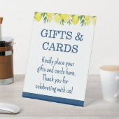 Gifts and Cards Lemon Bridal Shower Sign 台座サイン (インサイチュ)