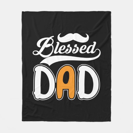 Gifts Dad | Blessed Dad フリースブランケット (正面)