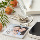 Gifts For Aunt | Simple Aunt's Birthday DEsign キーホルダー (正面右)