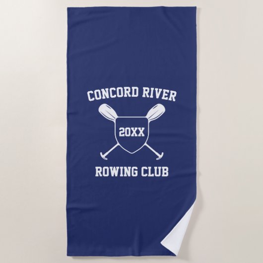 Gifts For Crew Rowers Rowing Boat Rowboat Racing ビーチタオル (正面)