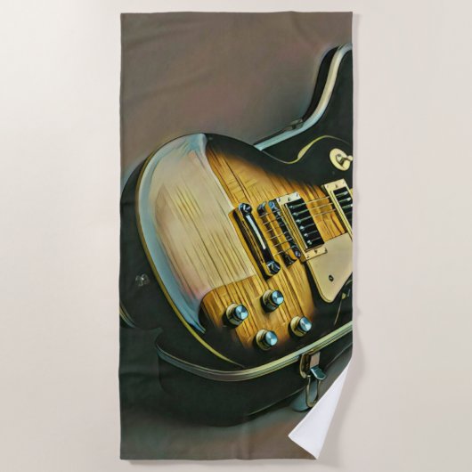 Gifts for guitarist ビーチタオル (正面)