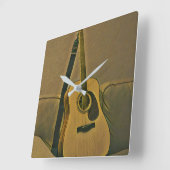 Gifts for guitarists スクエア壁時計 (傾斜)